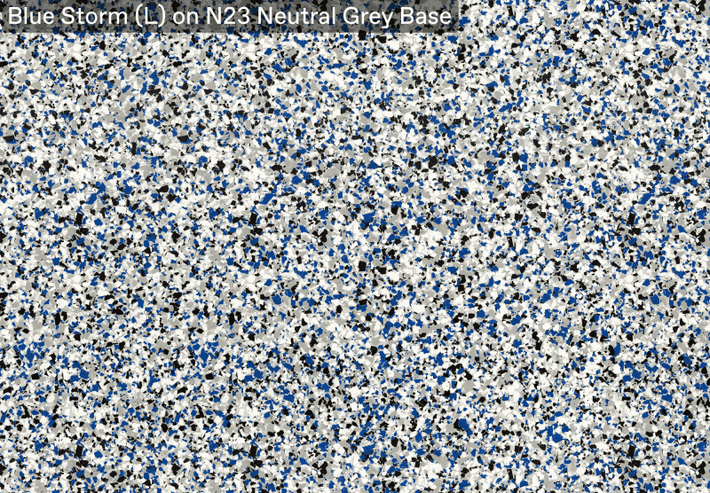 Ultra Flake Blue Storm L On N23 Neutral Grey Base official colour sample