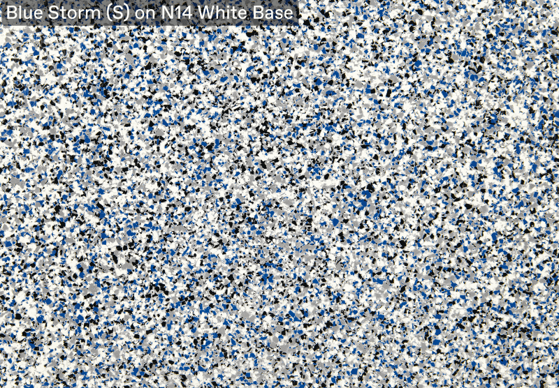 Ultra Flake Blue Storm S On N14 White Base official colour sample