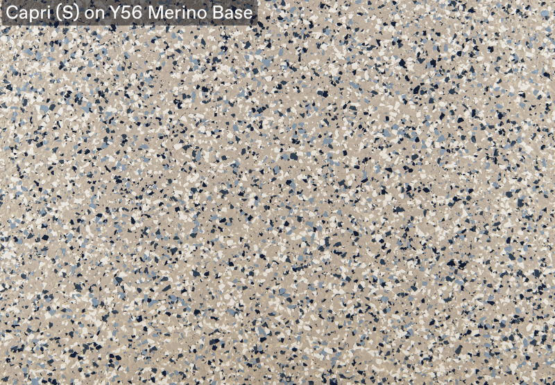Ultra Flake Capri S On Y56 Merino Base official colour sample