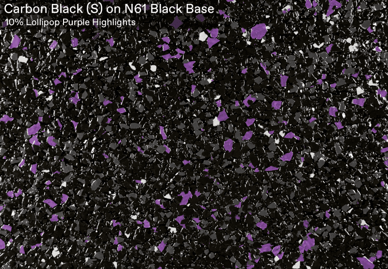 Ultra Flake Carbon Black S On N61 Black Base With 10 Lollipop Purple official colour sample