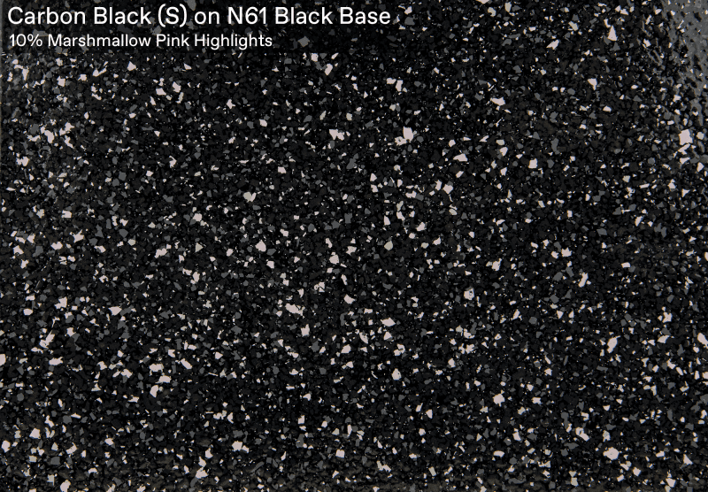 Ultra Flake Carbon Black S On N61 Black Base With 10 Marshmallow Pink official colour sample