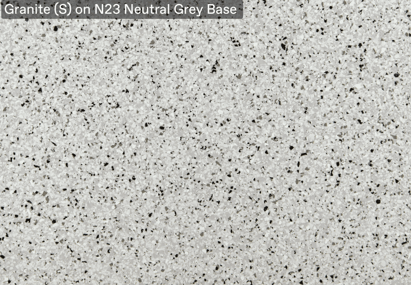 Ultra Flake Granite S On N23 Neutral Grey Base official colour sample