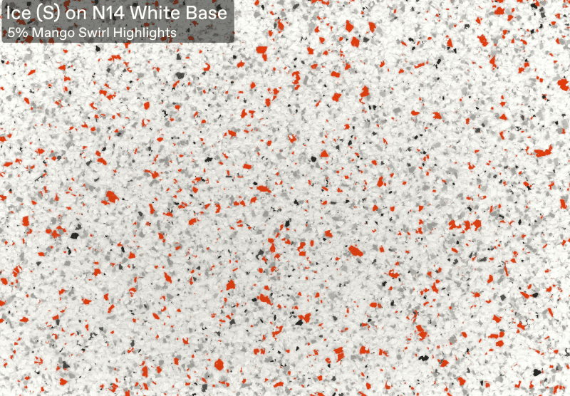 Ultra Flake Ice S With 5 Mango Swirl Highlights official colour sample