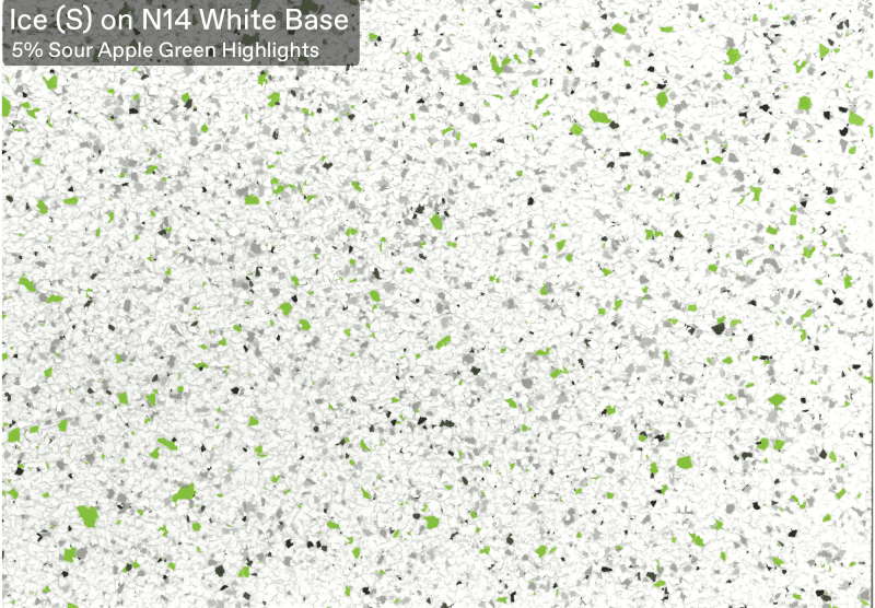 Ultra Flake Ice S With 5 Sour Apple Green official colour sample
