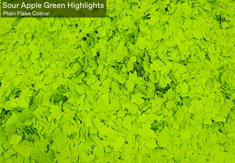Ultra Flake Sour Apple Green Highlights official colour sample