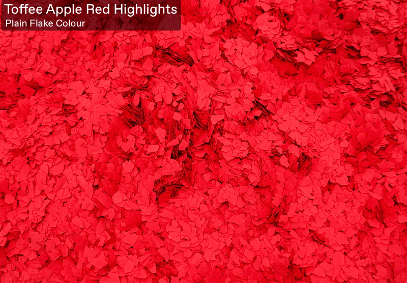 Ultra Flake Toffee Apple Red Highlights official colour sample